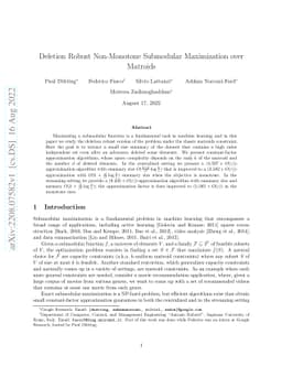 Deletion Robust Non-Monotone Submodular Maximization over Matroids
