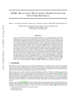 M2HF: Multi-level Multi-modal Hybrid Fusion for Text-Video Retrieval