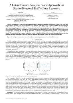 A Latent Feature Analysis-based Approach for Spatio-Temporal Traffic
  Data Recovery