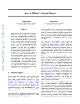 Langevin Diffusion Variational Inference