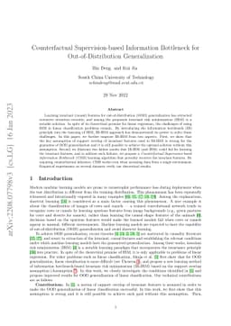 Counterfactual Supervision-based Information Bottleneck for
  Out-of-Distribution Generalization
