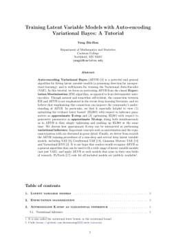 Training Latent Variable Models with Auto-encoding Variational Bayes: A
  Tutorial