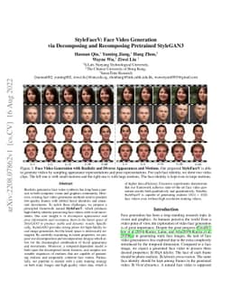 StyleFaceV: Face Video Generation via Decomposing and Recomposing
  Pretrained StyleGAN3