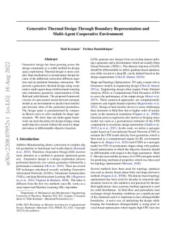 Generative Thermal Design Through Boundary Representation and
  Multi-Agent Cooperative Environment