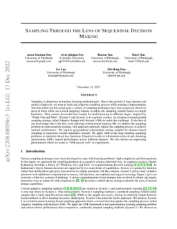 Sampling Through the Lens of Sequential Decision Making