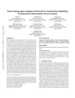 Brain Topography Adaptive Network for Satisfaction Modeling in
  Interactive Information Access System