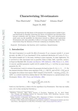 Characterizing M-estimators