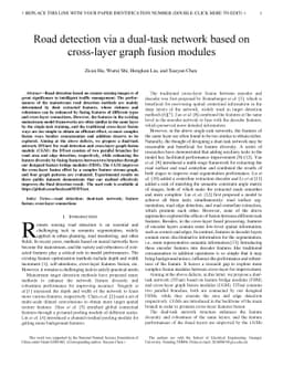 Road detection via a dual-task network based on cross-layer graph fusion
  modules