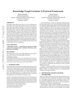 Knowledge Graph Curation: A Practical Framework