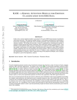 KAM -- a Kernel Attention Module for Emotion Classification with EEG
  Data
