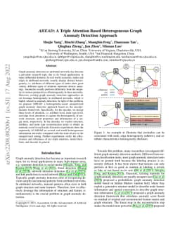 AHEAD: A Triple Attention Based Heterogeneous Graph Anomaly Detection
  Approach