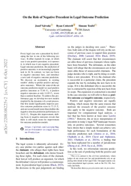 On the Role of Negative Precedent in Legal Outcome Prediction