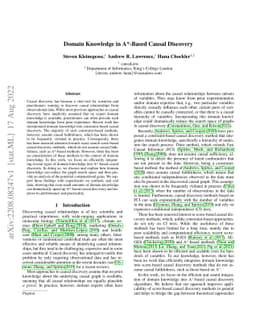 Domain Knowledge in A*-Based Causal Discovery