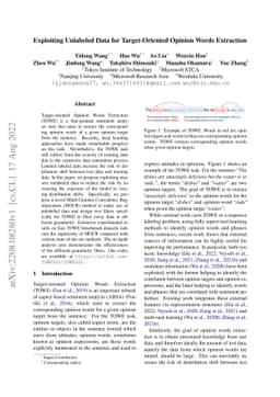 Exploiting Unlabeled Data for Target-Oriented Opinion Words Extraction