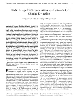 IDAN: Image Difference Attention Network for Change Detection