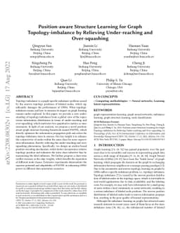 Position-aware Structure Learning for Graph Topology-imbalance by
  Relieving Under-reaching and Over-squashing