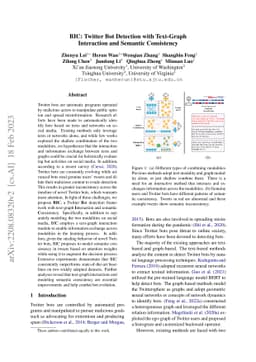 BIC: Twitter Bot Detection with Text-Graph Interaction and Semantic
  Consistency
