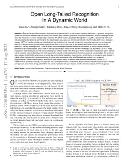Open Long-Tailed Recognition in a Dynamic World