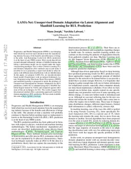 LAMA-Net: Unsupervised Domain Adaptation via Latent Alignment and
  Manifold Learning for RUL Prediction