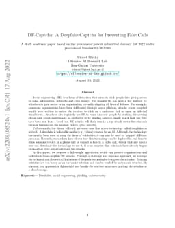DF-Captcha: A Deepfake Captcha for Preventing Fake Calls