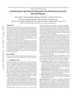 Embracing Graph Neural Networks for Hardware Security (Invited Paper)