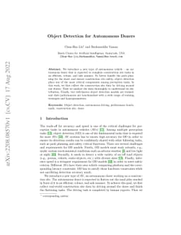 Object Detection for Autonomous Dozers