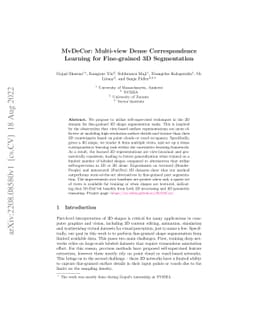 MvDeCor: Multi-view Dense Correspondence Learning for Fine-grained 3D
  Segmentation