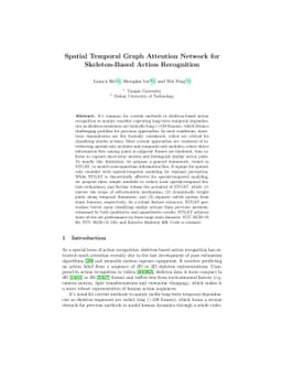 Spatial Temporal Graph Attention Network for Skeleton-Based Action
  Recognition