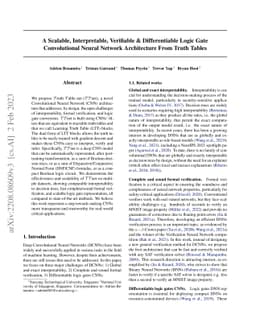 A Scalable, Interpretable, Verifiable & Differentiable Logic Gate
  Convolutional Neural Network Architecture From Truth Tables
