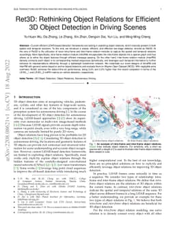 Ret3D: Rethinking Object Relations for Efficient 3D Object Detection in
  Driving Scenes