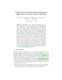 LoRD: Local 4D Implicit Representation for High-Fidelity Dynamic Human
  Modeling
