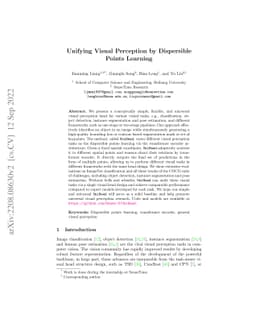 Unifying Visual Perception by Dispersible Points Learning