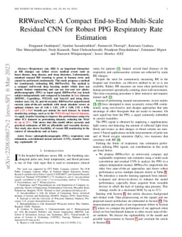 RRWaveNet: A Compact End-to-End Multi-Scale Residual CNN for Robust PPG
  Respiratory Rate Estimation