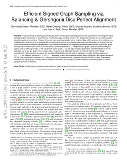 Efficient Signed Graph Sampling via Balancing & Gershgorin Disc Perfect
  Alignment