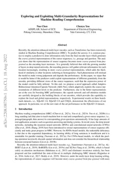 Exploring and Exploiting Multi-Granularity Representations for Machine
  Reading Comprehension