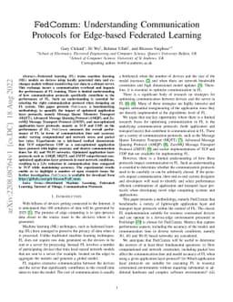 FedComm: Understanding Communication Protocols for Edge-based Federated
  Learning