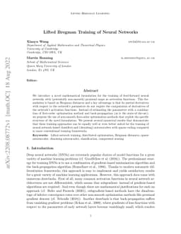 Lifted Bregman Training of Neural Networks