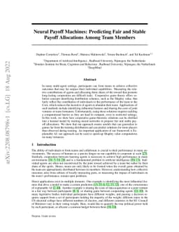 Neural Payoff Machines: Predicting Fair and Stable Payoff Allocations
  Among Team Members