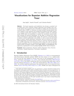 Visualizations for Bayesian Additive Regression Trees