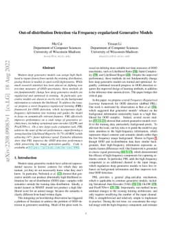 Out-of-distribution Detection via Frequency-regularized Generative
  Models
