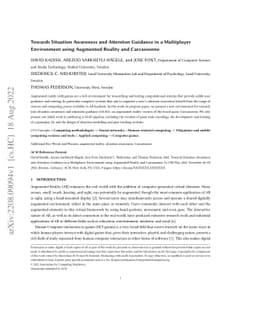 Towards Situation Awareness and Attention Guidance in a Multiplayer
  Environment using Augmented Reality and Carcassonne