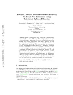 Towards Unbiased Label Distribution Learning for Facial Pose Estimation
  Using Anisotropic Spherical Gaussian