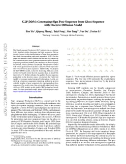 G2P-DDM: Generating Sign Pose Sequence from Gloss Sequence with Discrete
  Diffusion Model
