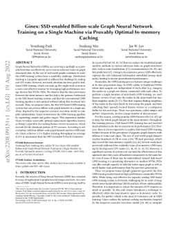 Ginex: SSD-enabled Billion-scale Graph Neural Network Training on a
  Single Machine via Provably Optimal In-memory Caching
