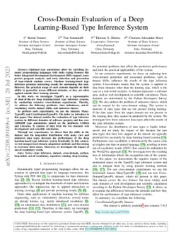 Cross-Domain Evaluation of a Deep Learning-Based Type Inference System