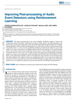 Improving Post-Processing of Audio Event Detectors Using Reinforcement
  Learning
