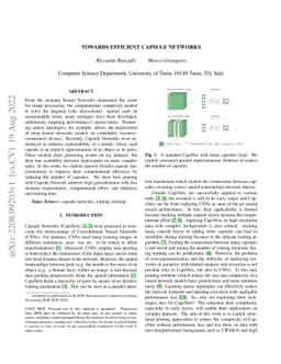 Towards Efficient Capsule Networks