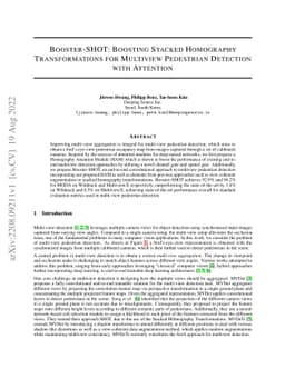 Booster-SHOT: Boosting Stacked Homography Transformations for Multiview
  Pedestrian Detection with Attention