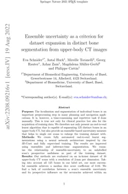 Ensemble uncertainty as a criterion for dataset expansion in distinct
  bone segmentation from upper-body CT images