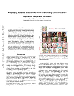 Demystifying Randomly Initialized Networks for Evaluating Generative
  Models